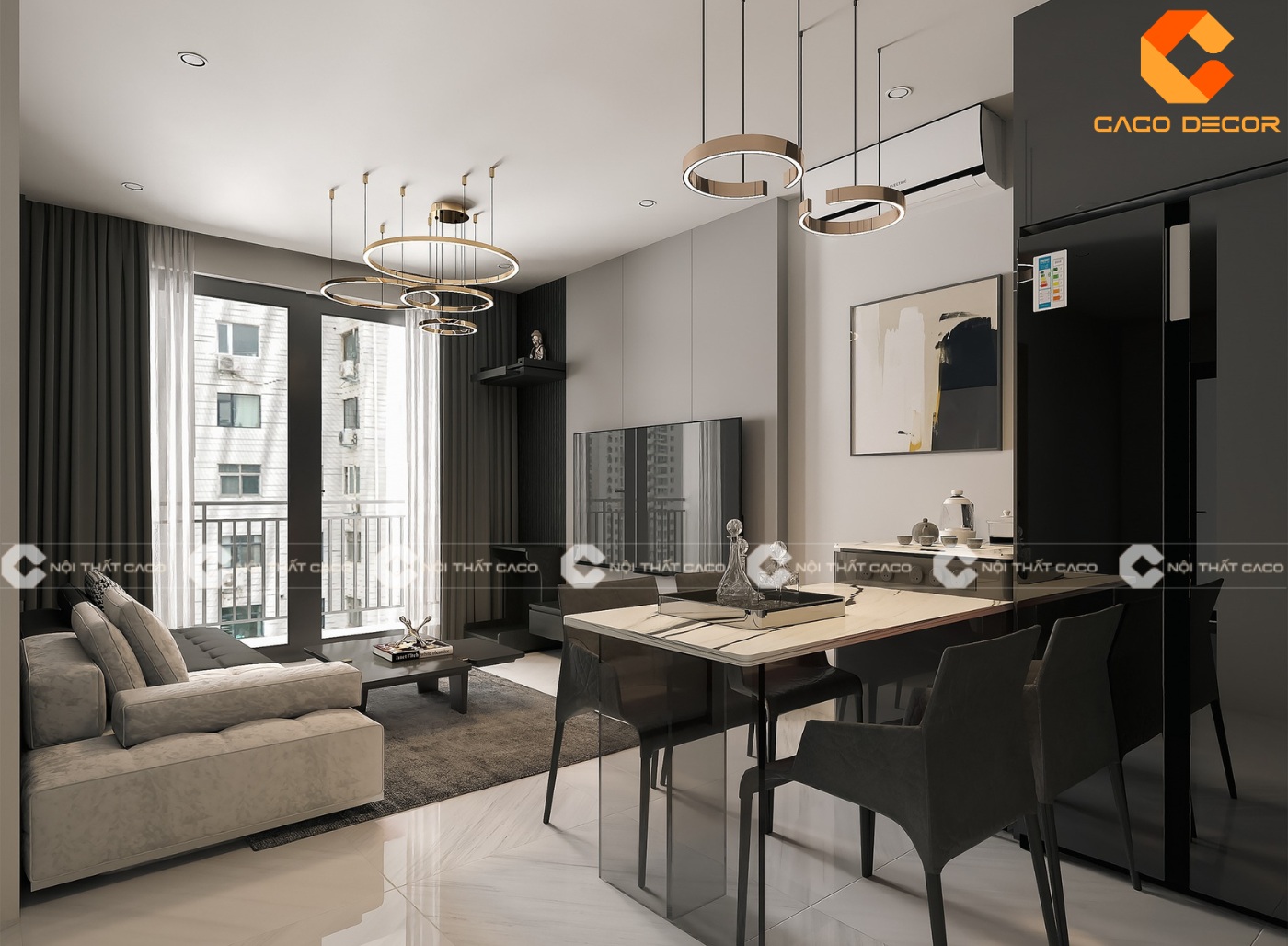 thiết kế nội thất chung cư, căn hộ 3