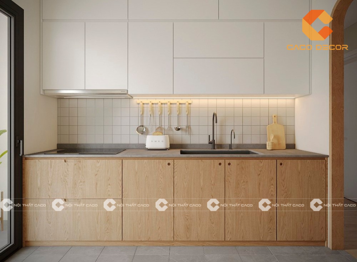 Phòng bếp chung cư căn 3 phòng ngủ