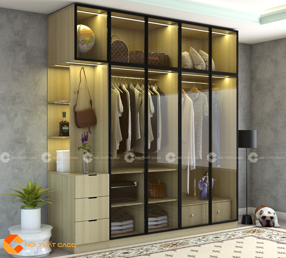 Tủ quần áo cánh kính