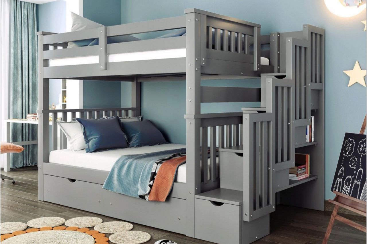 Giường ngủ 2 tầng sắt chắc chắn