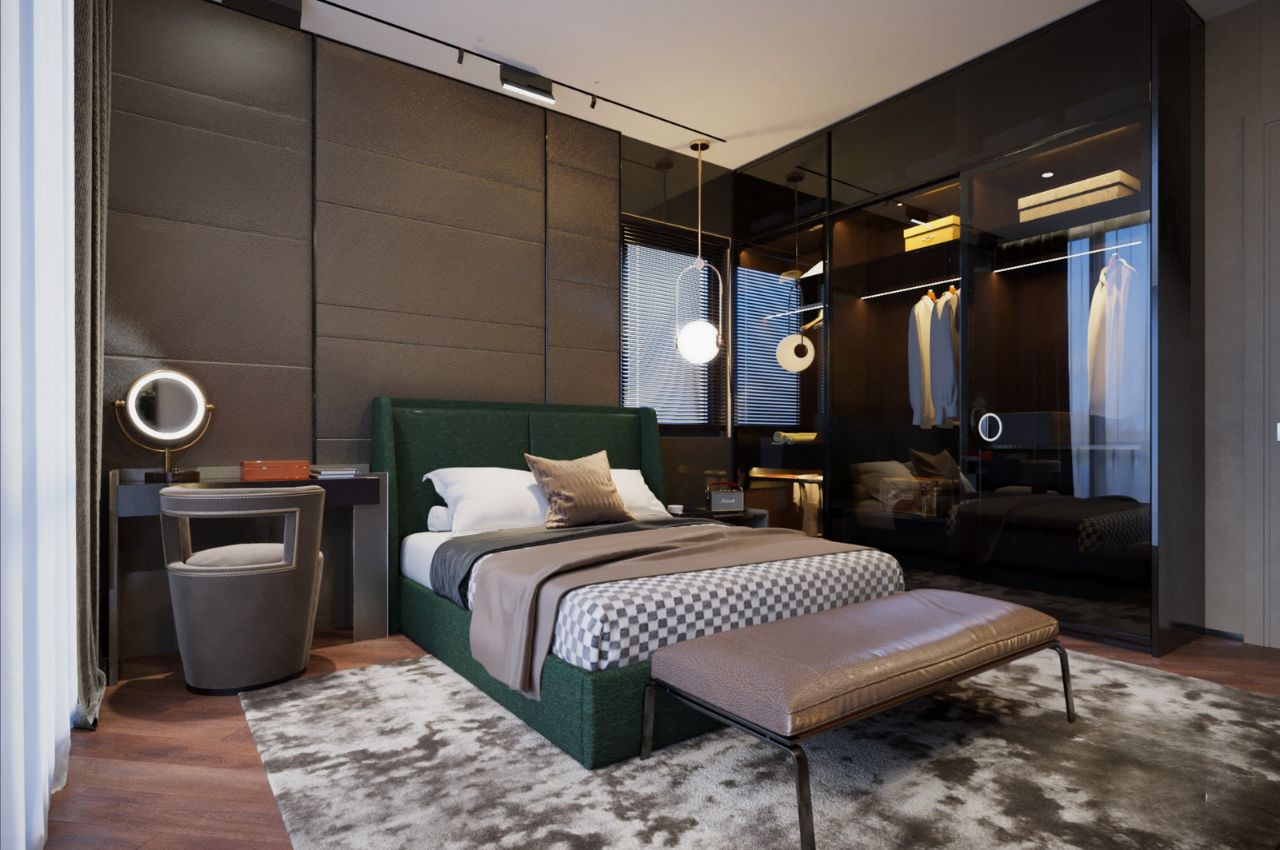 Giường ngủ bọc nệm phù hợp với mệnh Mộc sang trọng