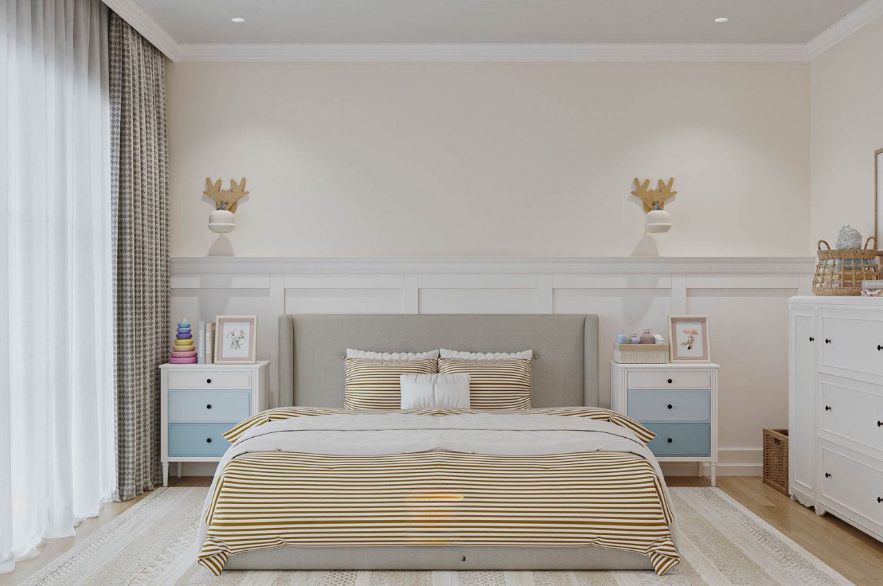 Giường ngủ bọc nệm phù hợp với mệnh Thủy