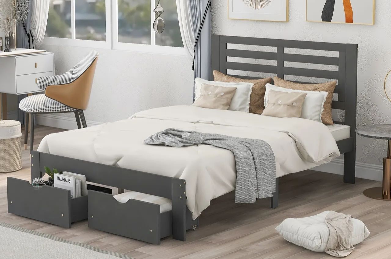 Có nên chọn mua giường gỗ chân cao? | Ưu điểm và các mẫu giường gỗ đẹp 6