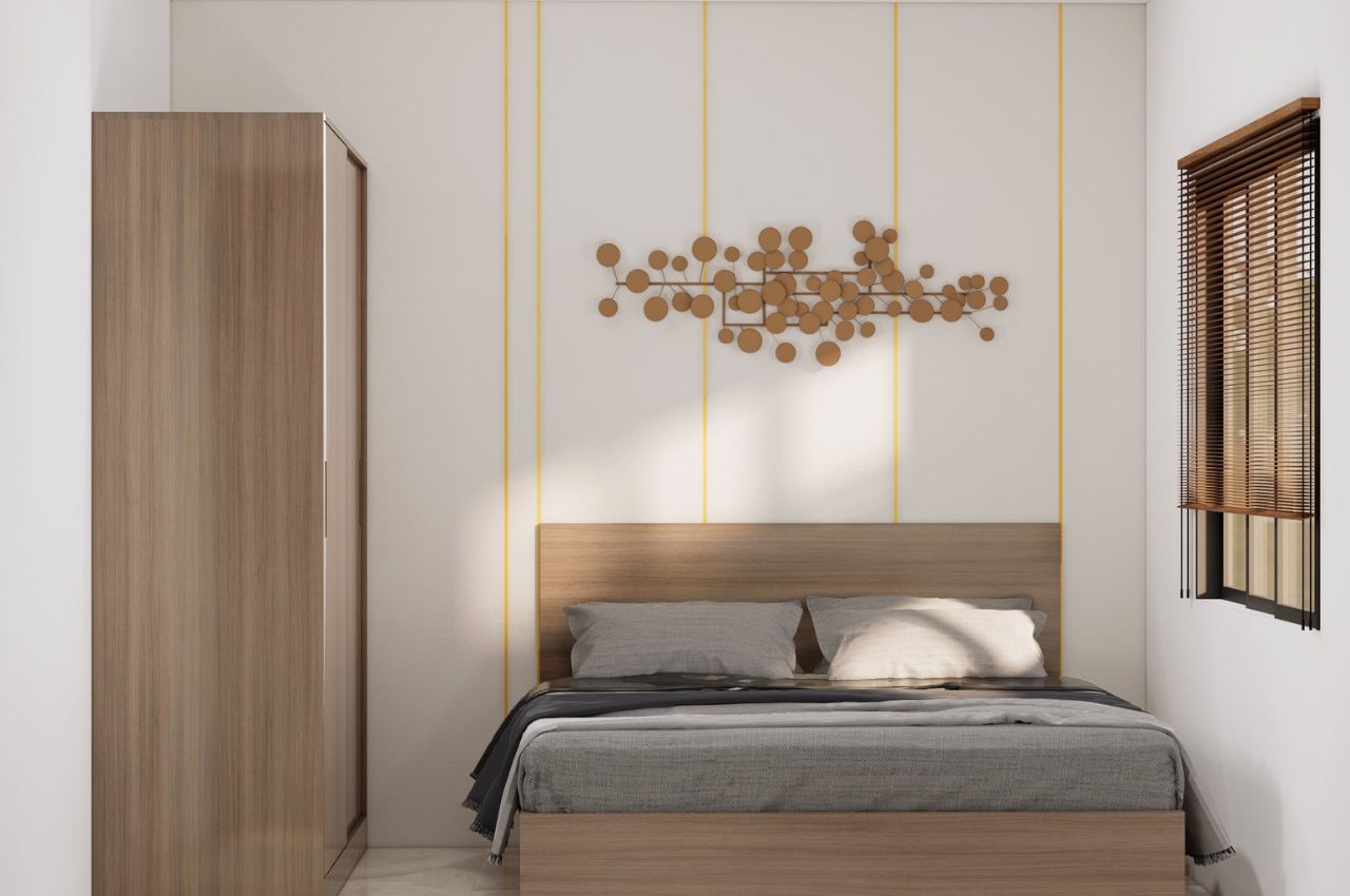 Giường ngủ đôi gỗ công nghiệp