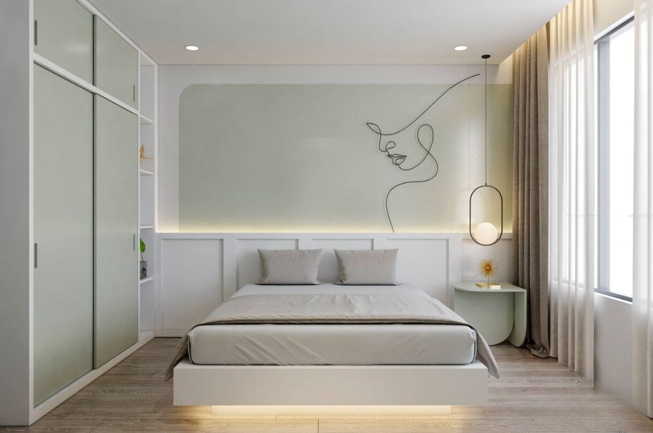 Giường ngủ đôi phong cách hiện đại