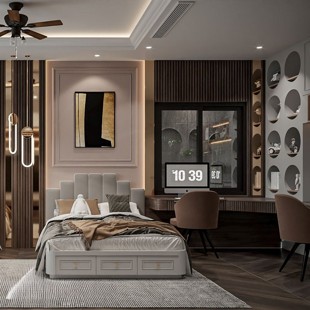 Giường ngủ kiểu Hàn Quốc - dạng hộp cổ điển