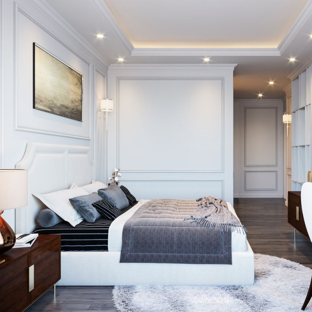 Mẫu giường kiểu Nhật sang trọng