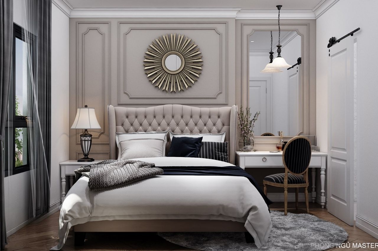 Mẫu giường ngủ sang trọng chân cao