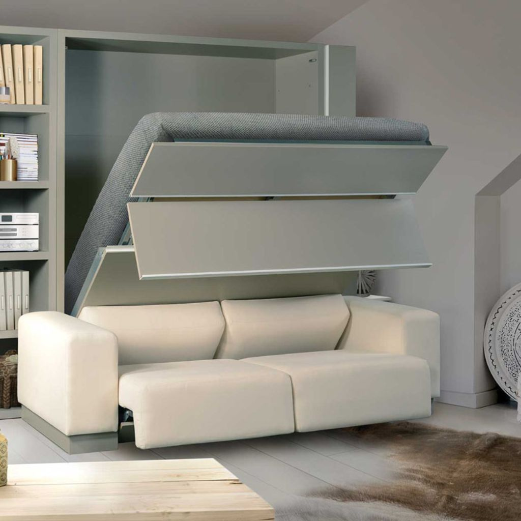 Mẫu giường thông minh kết hợp sofa khung thép cao cấp