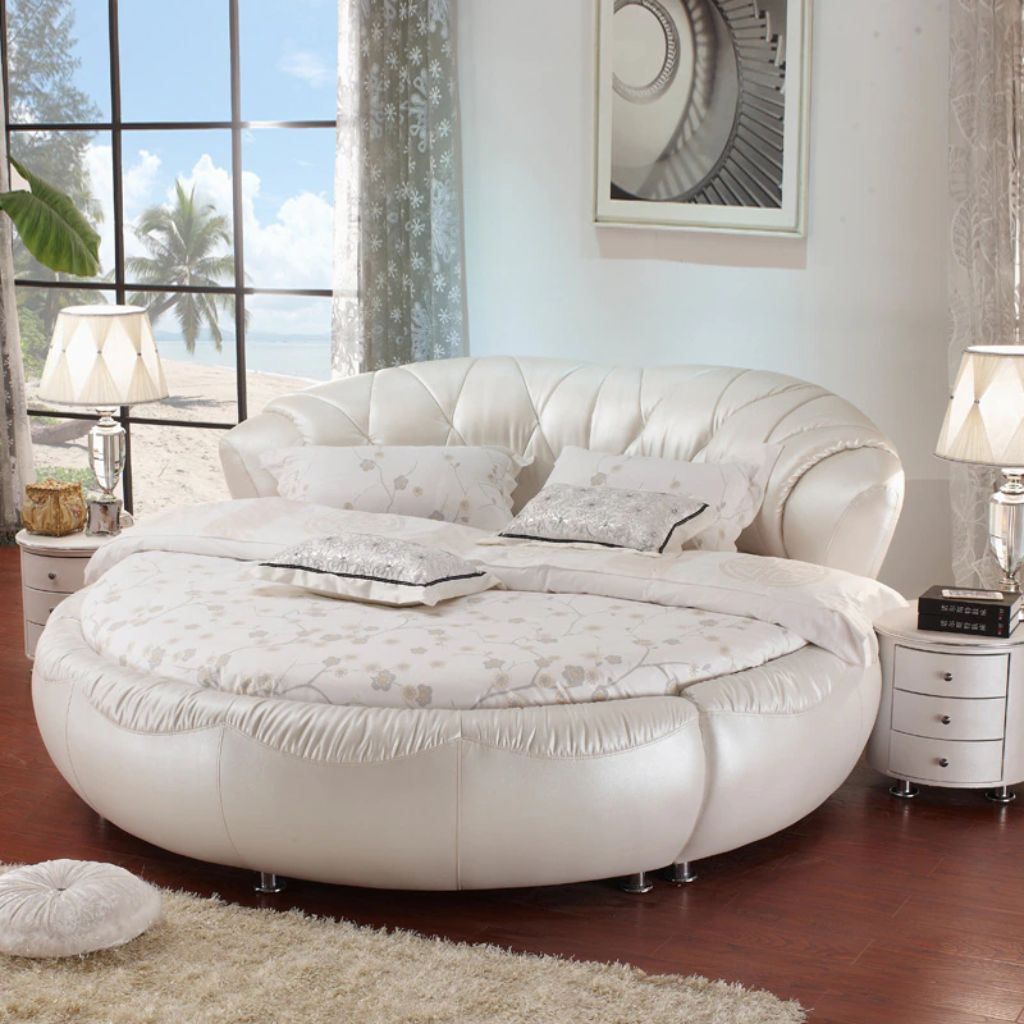 Mẫu giường tròn mang phong cách vintage cổ xưa