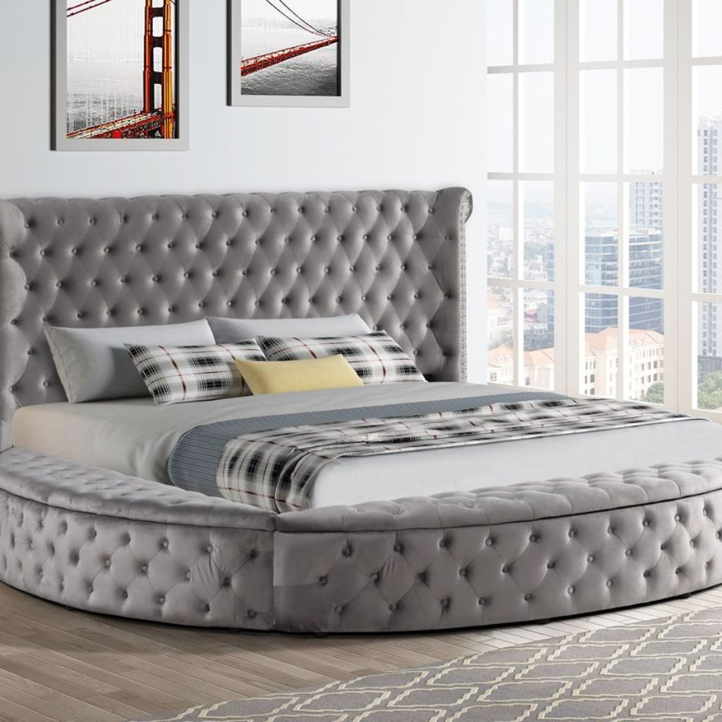 Mẫu giường tròn mang phong cách vintage đậm chất cổ điển