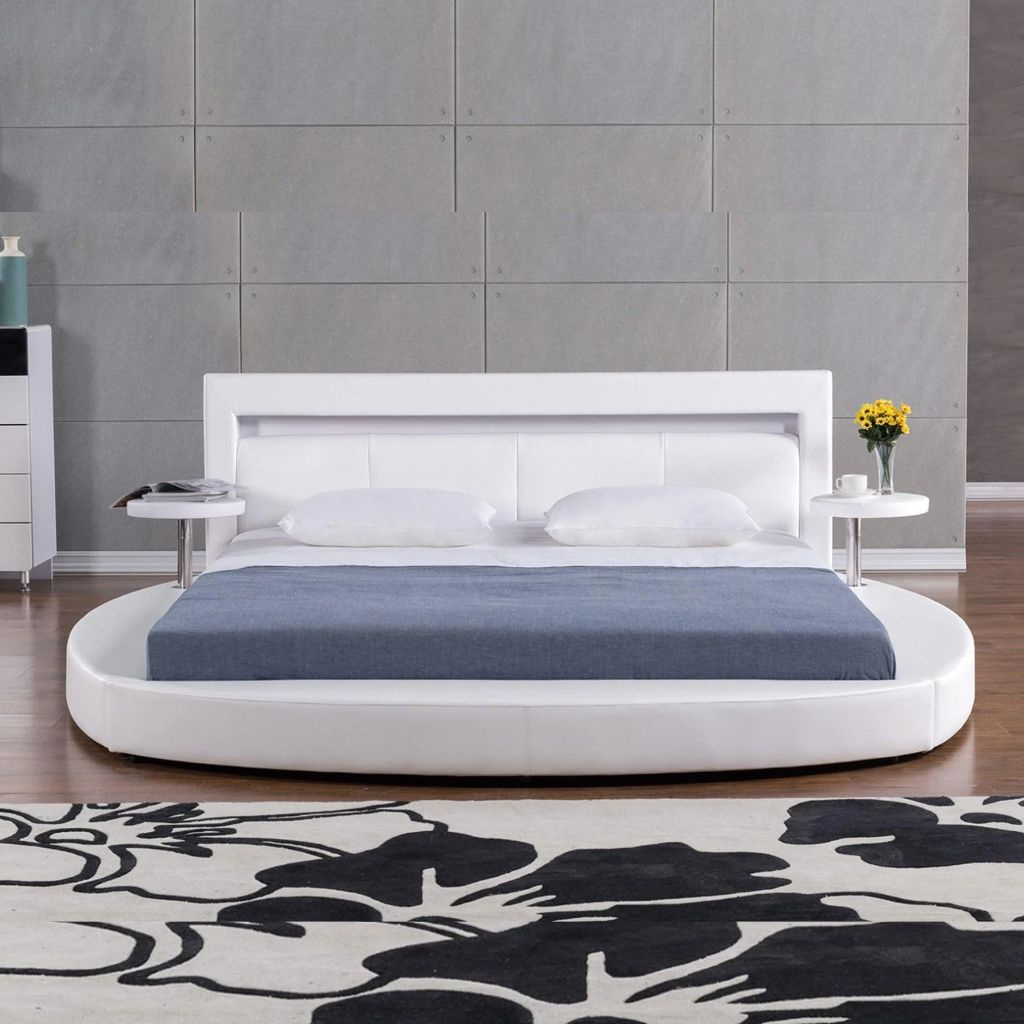 Mẫu giường tròn sang trọng với gam màu hiện đại