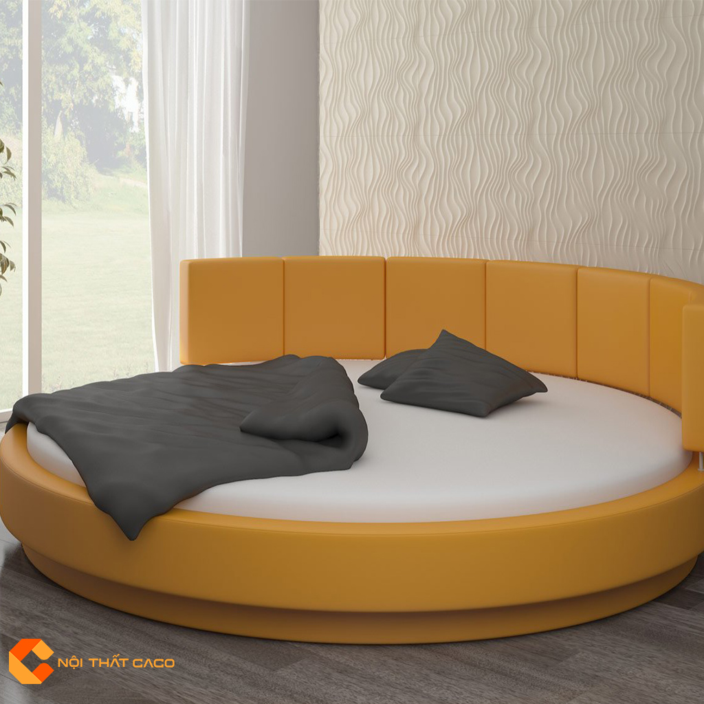 Mẫu giường tròn theo phong cách tối giản, ấn tượng