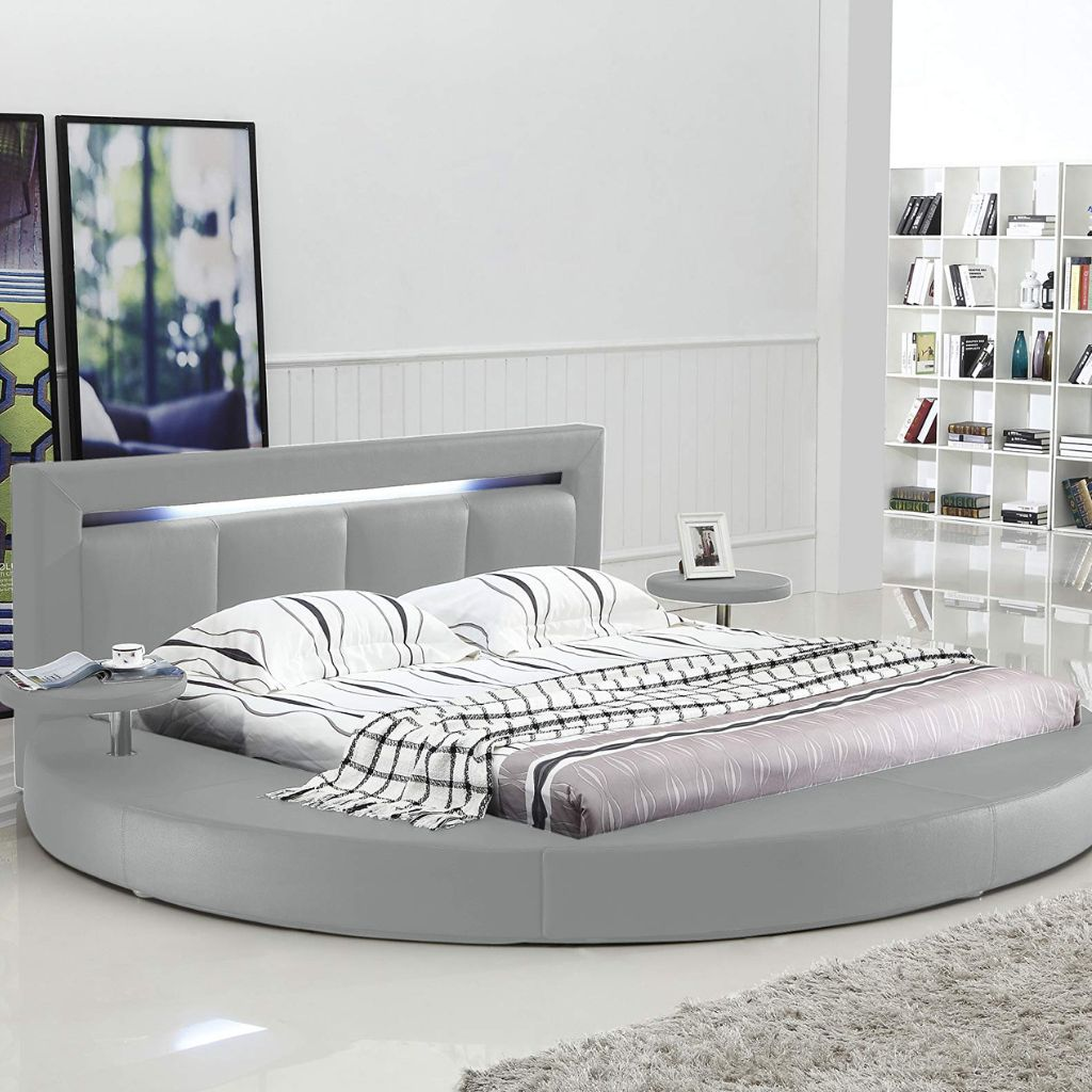 Mẫu giường tròn màu trắng thanh nhã cho cả nam và nữ