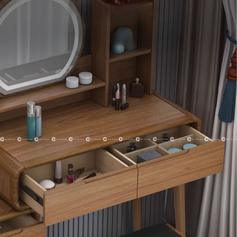 Bàn Trang Điểm Gỗ Sồi Cao Cấp Thanh Lịch, Đa Năng - BTD051 3