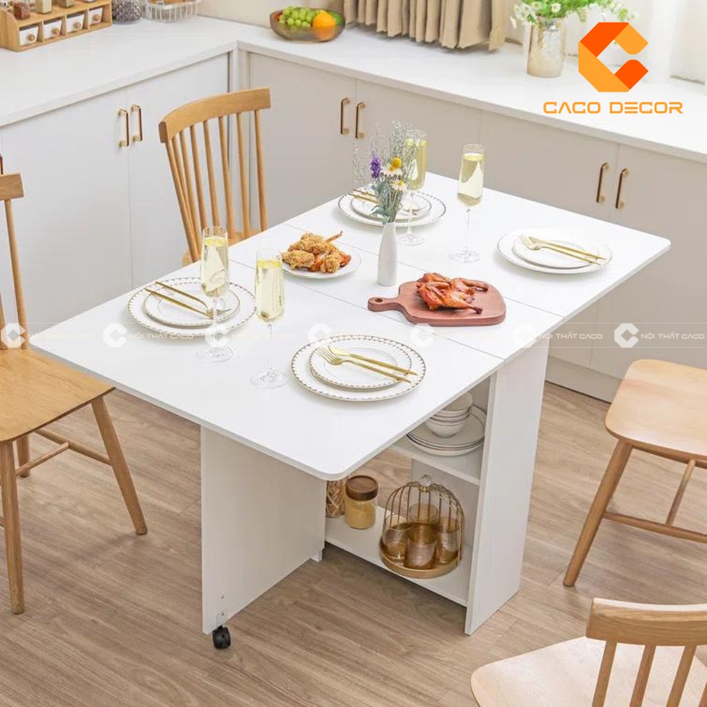 Bộ bàn ăn 4 ghế gỗ công nghiệp 