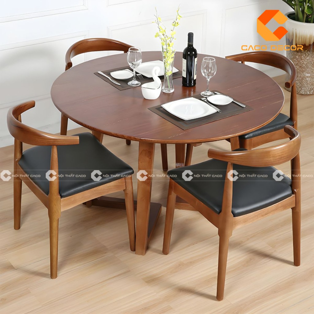 Bộ bàn ăn 4 ghế gỗ tự nhiên mã 01 