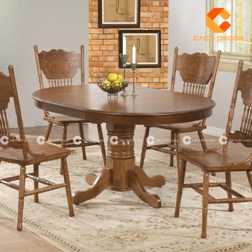 Kiểu bàn ăn cổ điển 4 ghế ngồi 