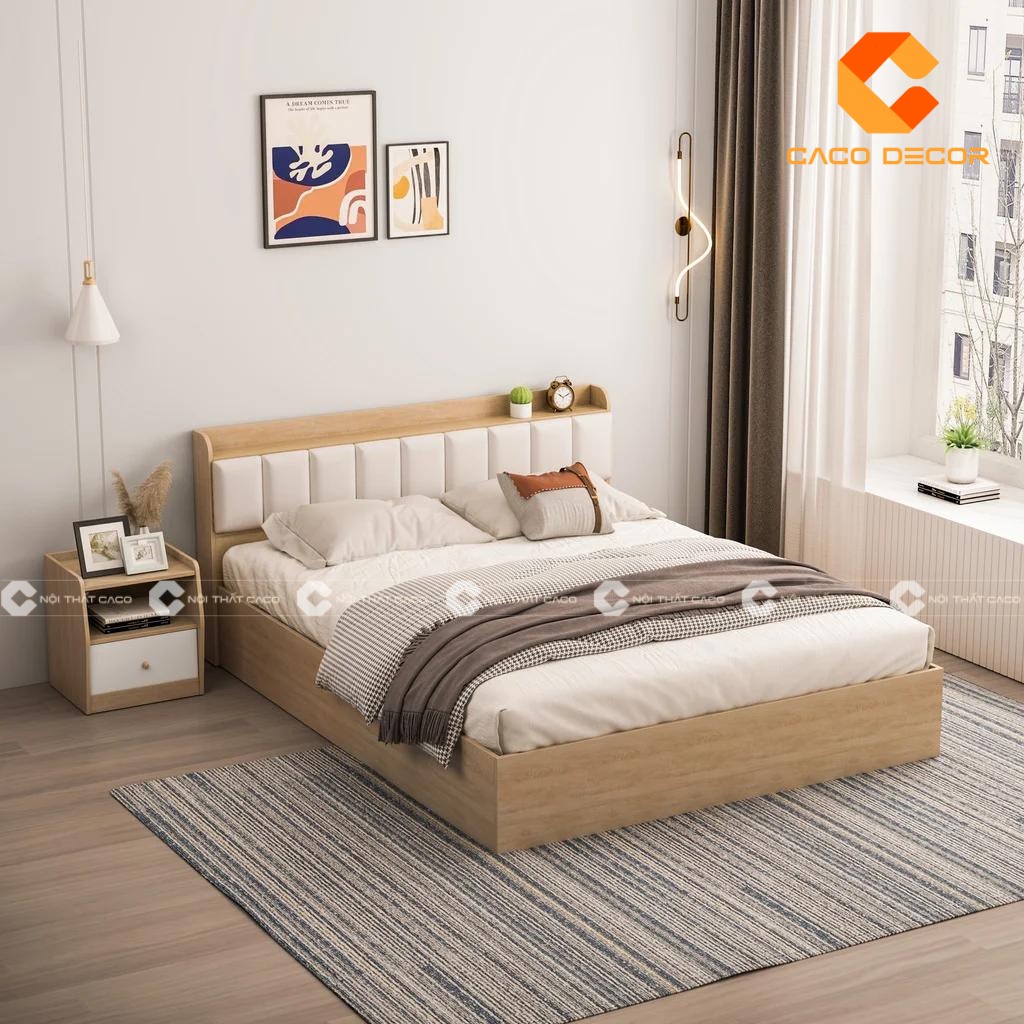 Mẫu thiết kế giường gỗ công nghiệp đẹp hiện đại