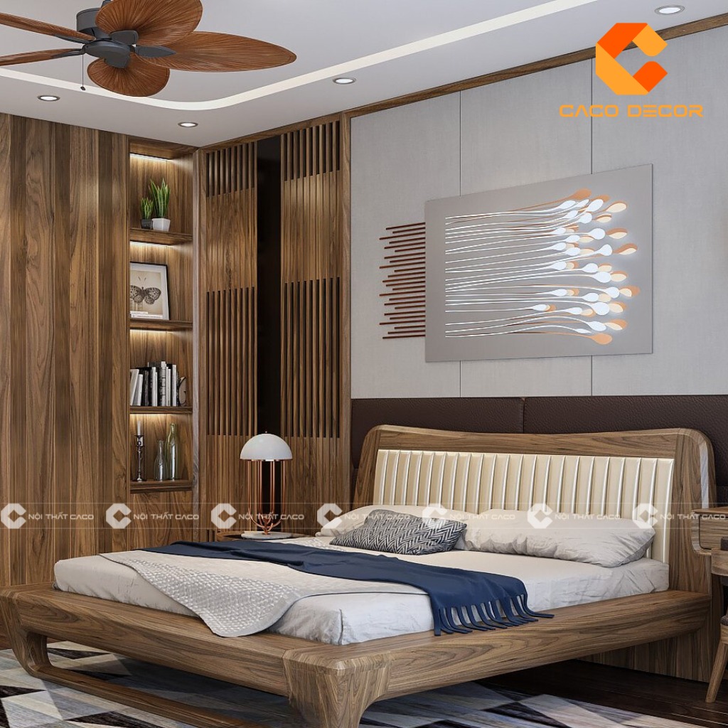 Mẫu giường ngủ gỗ tự nhiên mã 01