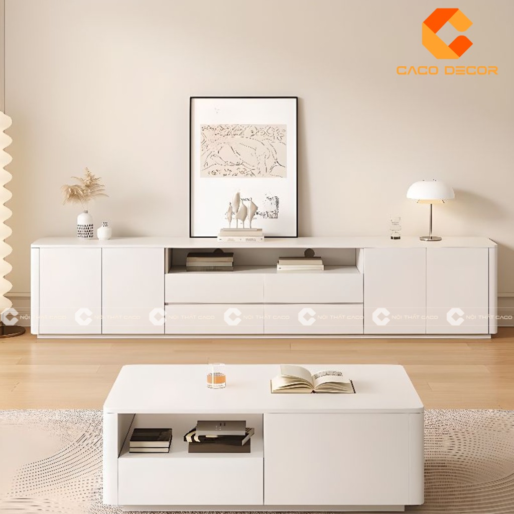 Mẫu kệ tivi gỗ công nghiệp sản xuất bởi xưởng CaCo mã 14