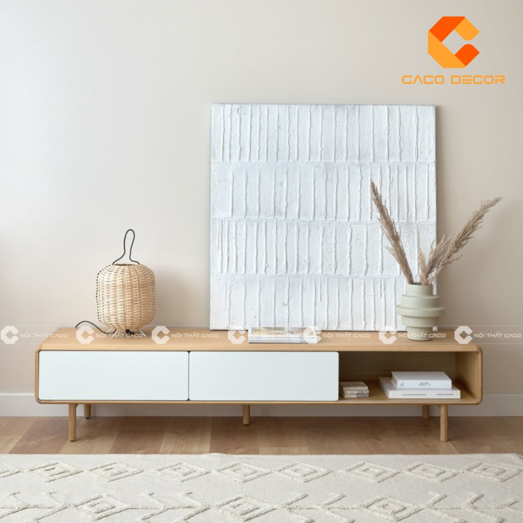 Mẫu kệ tivi gỗ sồi sản xuất bởi CaCo mã 09