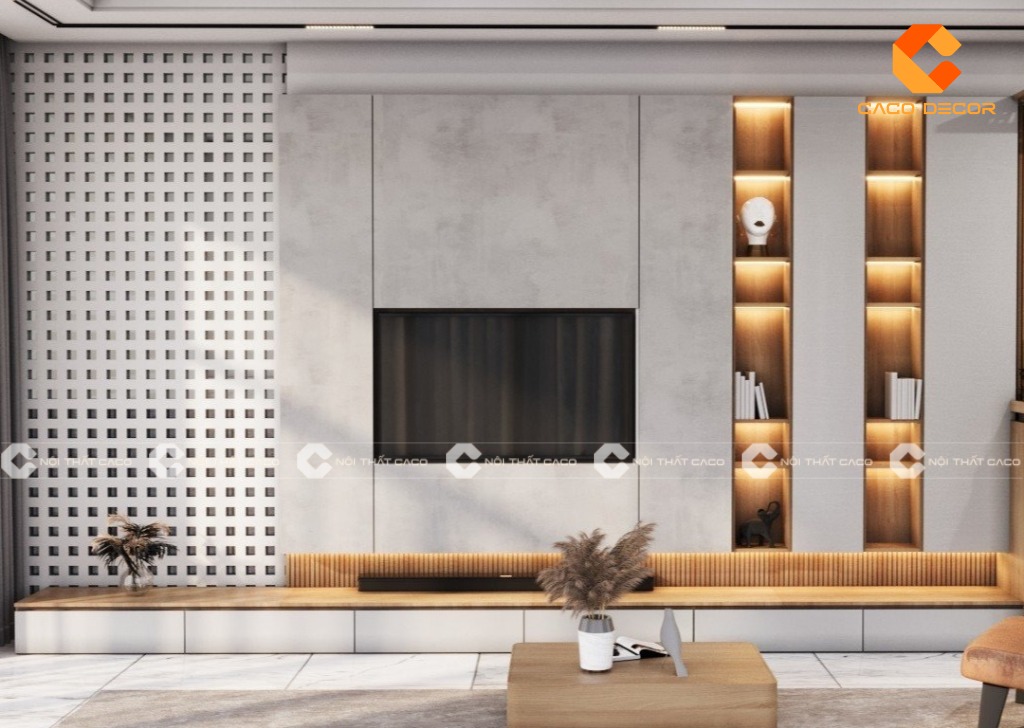 Thiết kế kệ tivi đẹp cho phòng khách của năm 2024