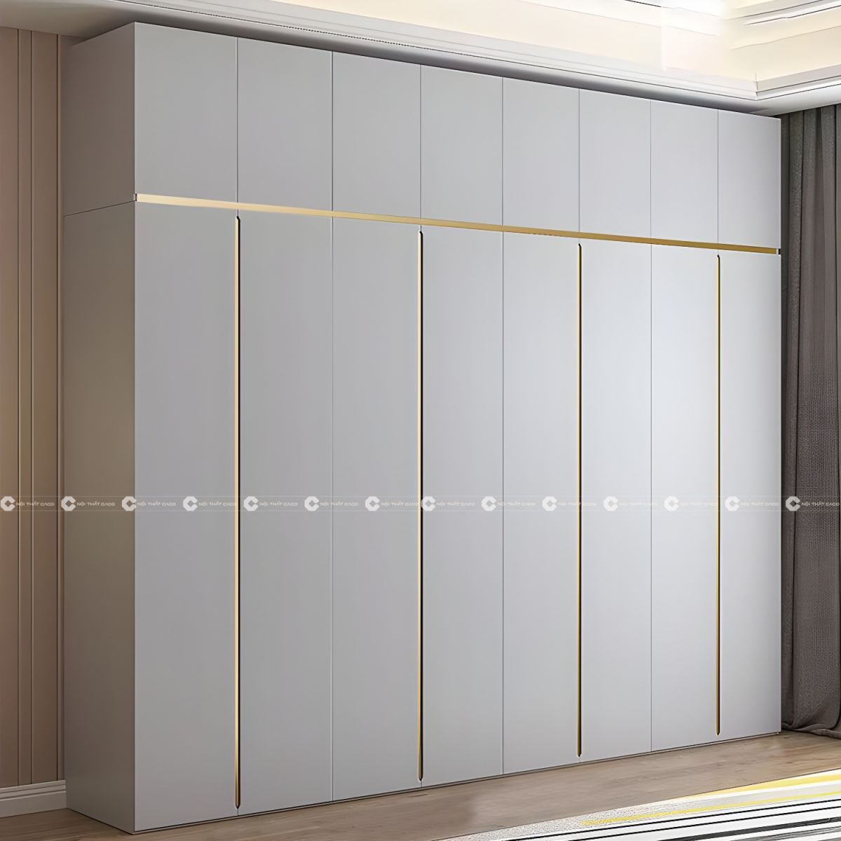 Tủ quần áo gỗ MDF cao kịch trần