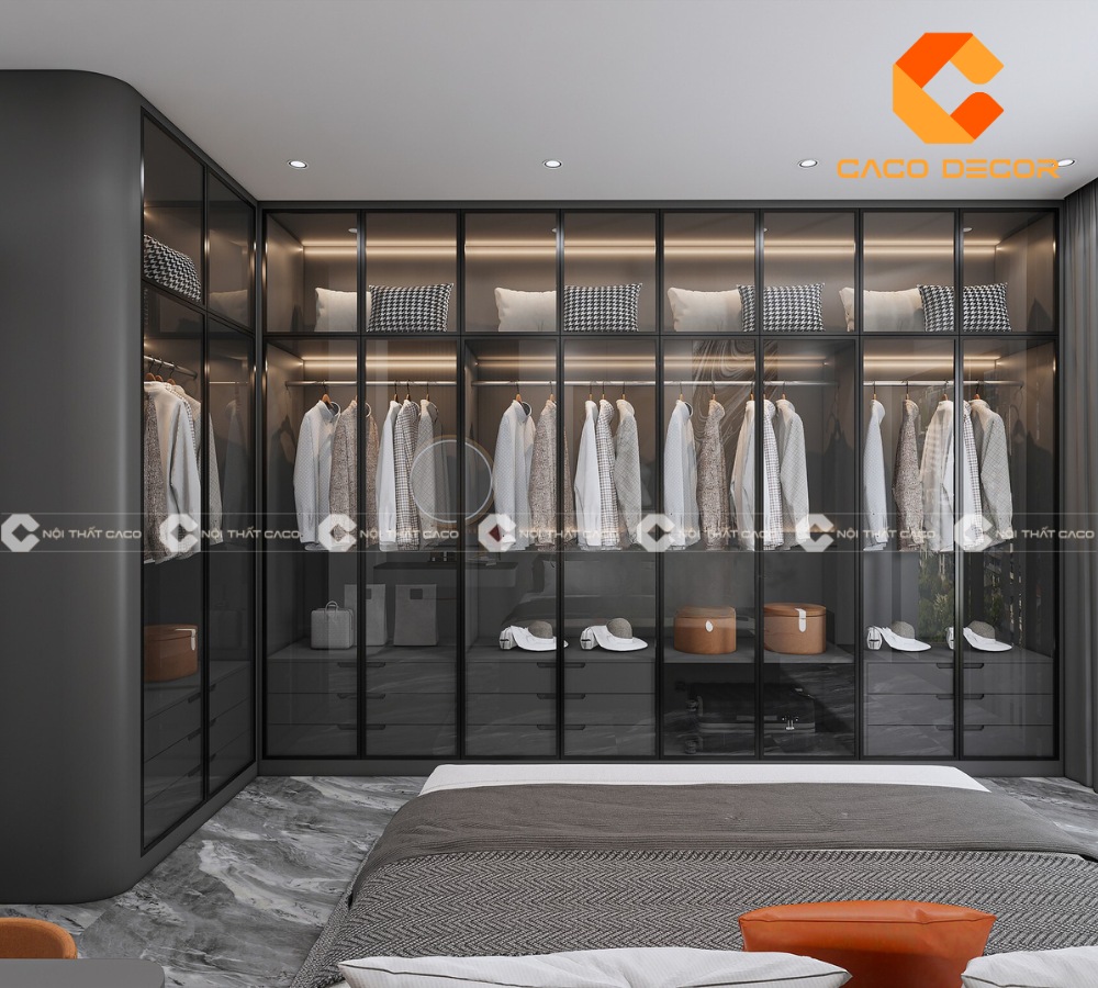Các loại tủ quần áo cánh kính thường dùng