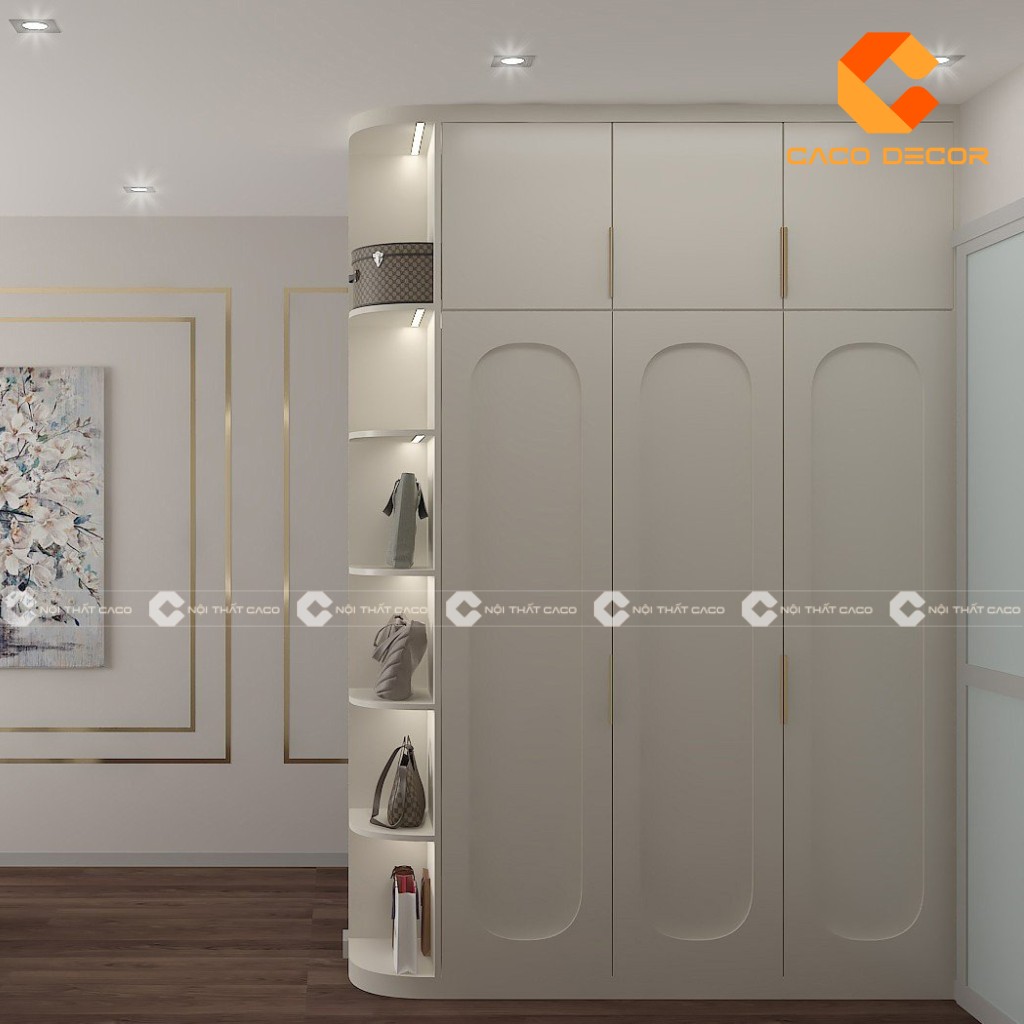 Tủ quần áo gỗ công nghiệp 3 cánh sang trọng hiện đại 