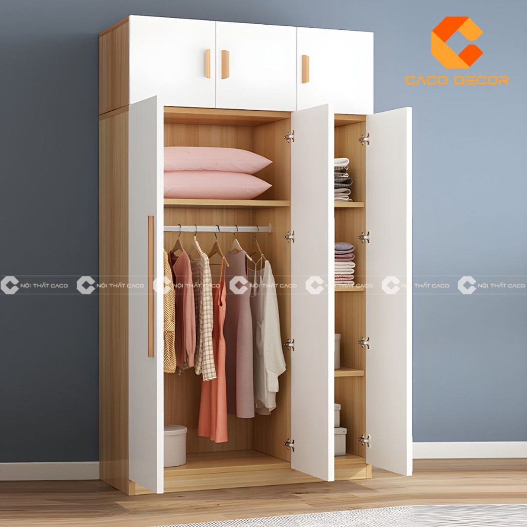 Tủ quần áo gỗ công nghiệp 3 cánh