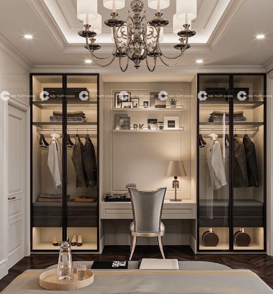  Thiết kế nội thất phòng thay đồ trong biệt thự