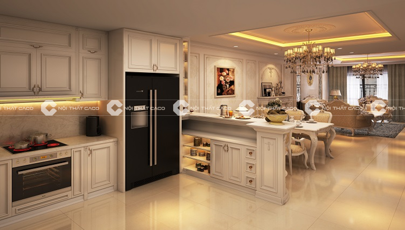 Xu hướng thiết kế nội thất nhà bếp theo phong cách tân cổ điển