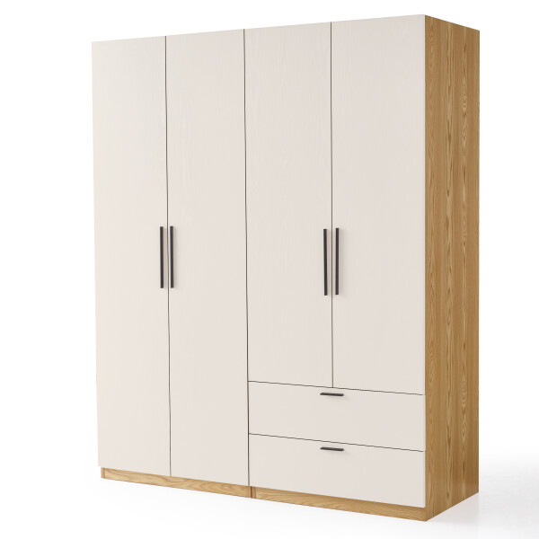 Tủ Quần Áo Gỗ Công Nghiệp MDF Cánh Mở Màu Trắng - TAM013 2