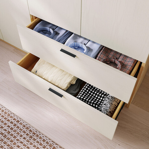 Tủ Quần Áo Gỗ Công Nghiệp MDF Cánh Mở Màu Trắng - TAM013 4