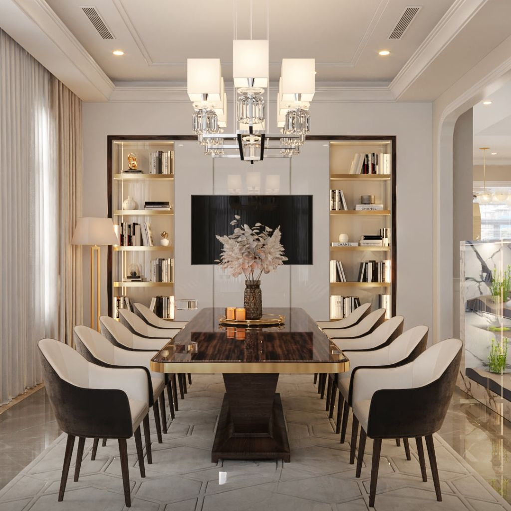 Mẫu bộ bàn ăn đa phong cách, đa chất liệu ấn tượng