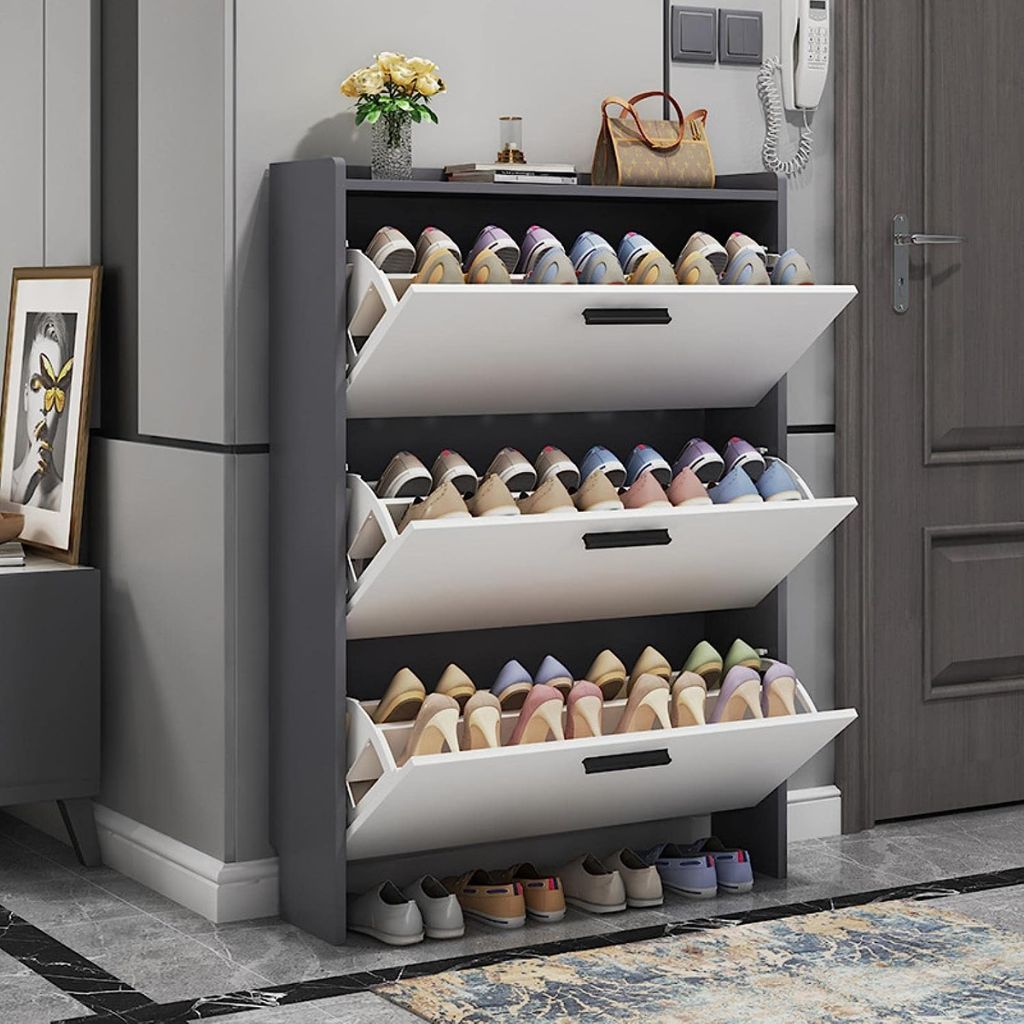 Mẫu tủ giày dép làm từ gỗ công nghiệp MDF lõi xanh chống ẩm