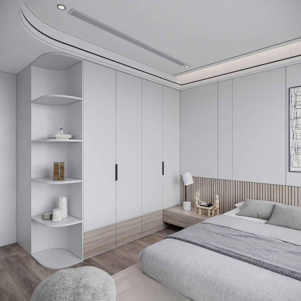 Mẫu tủ quần áo gỗ công nghiệp thông minh