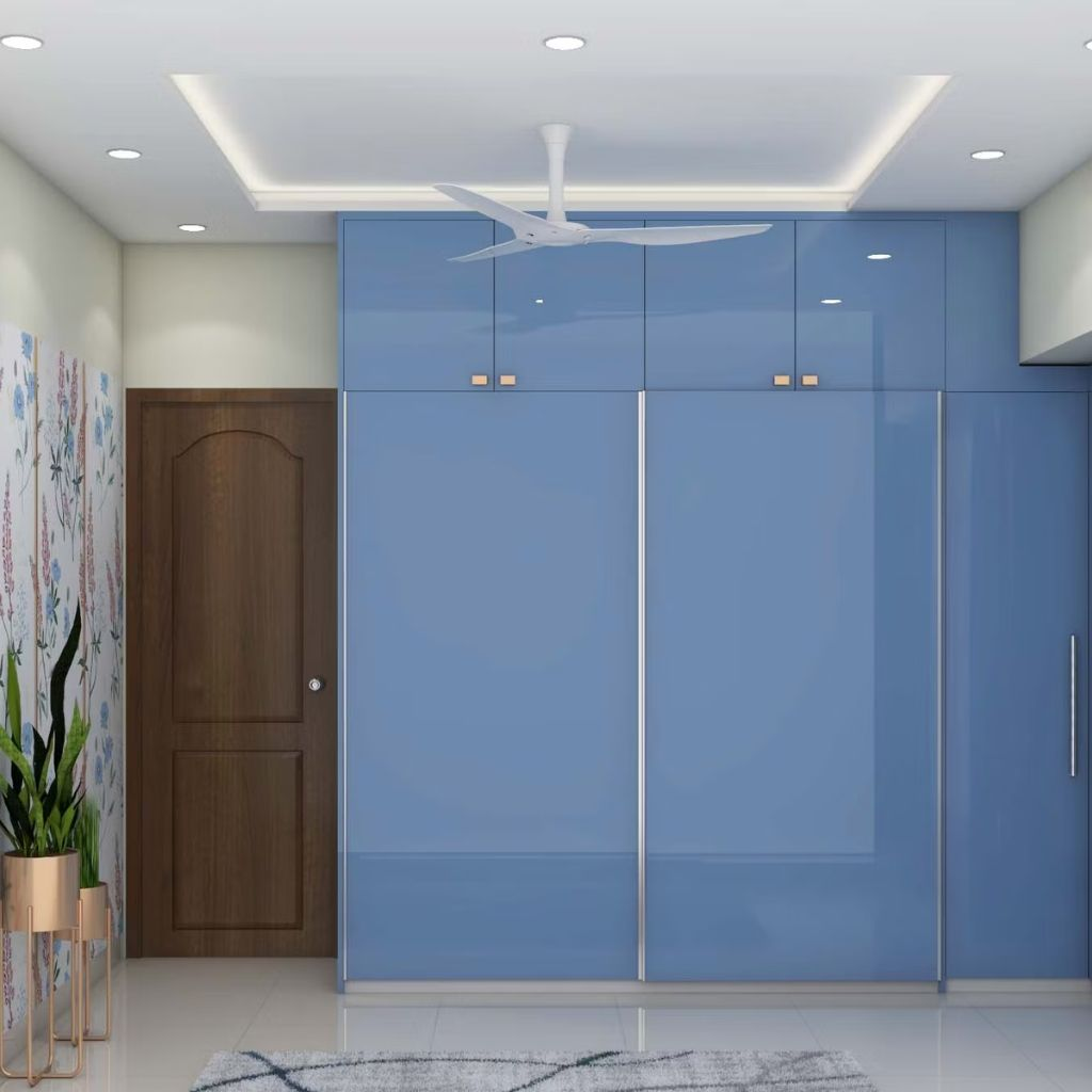 Tủ áo Acrylic âm tường đẹp - hiện đại với các ngăn tủ tiện lợi