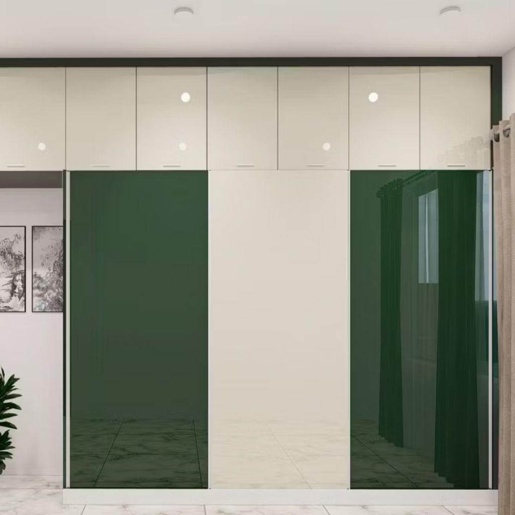 Tủ quần áo cánh mở acrylic hiện đại phối màu thanh lịch