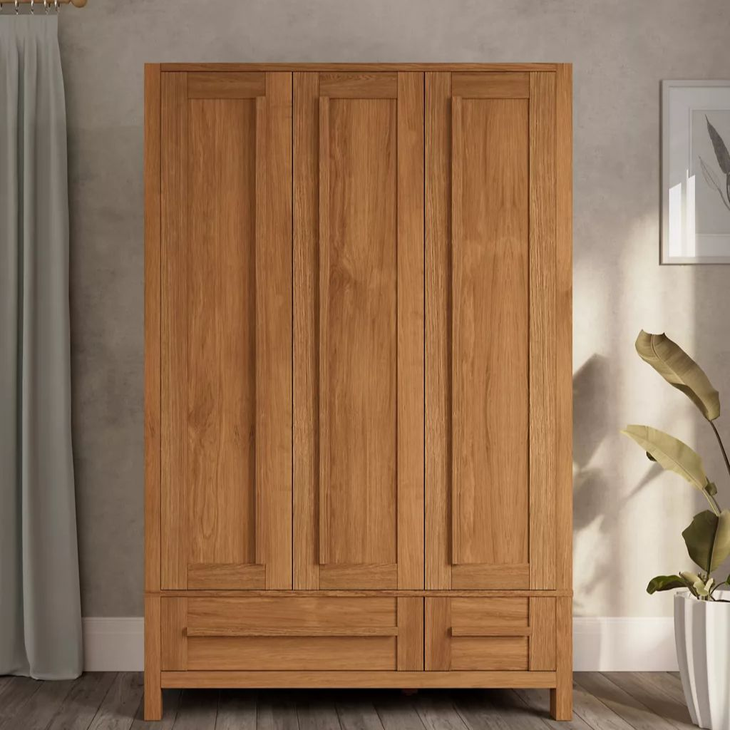 Tủ quần áo chung cư gỗ tự nhiên