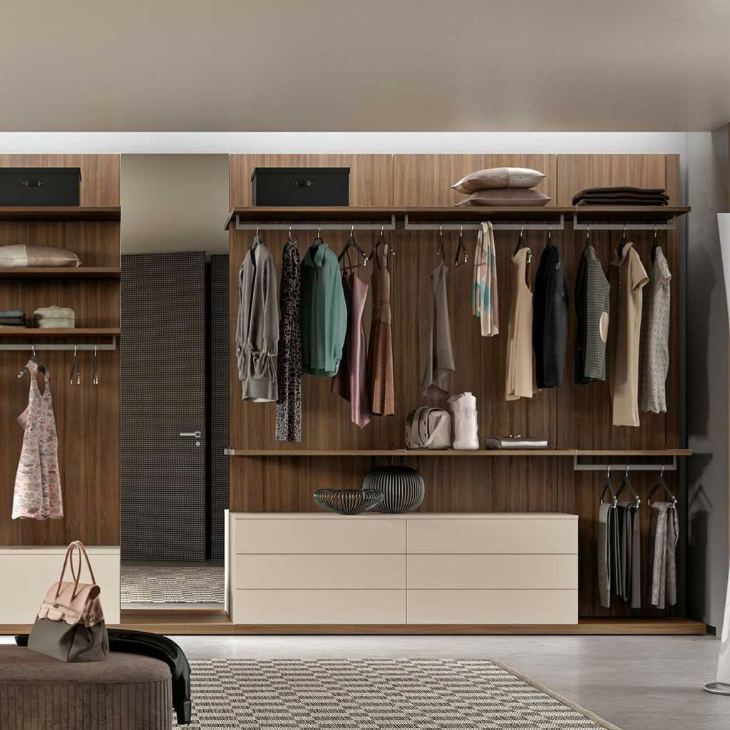 Tủ quần áo không cánh - cho phòng thay đồ quý phái