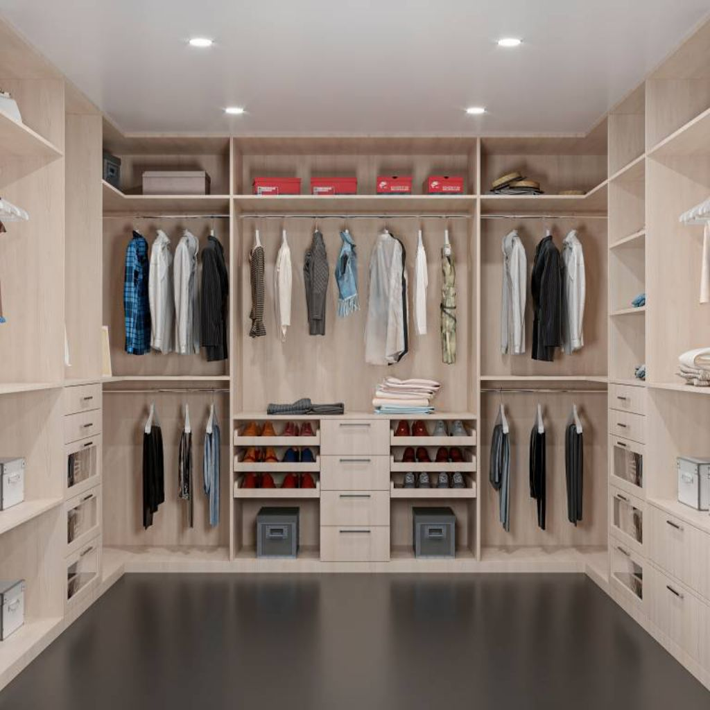 Tủ quần áo không cánh - gỗ công nghiệp