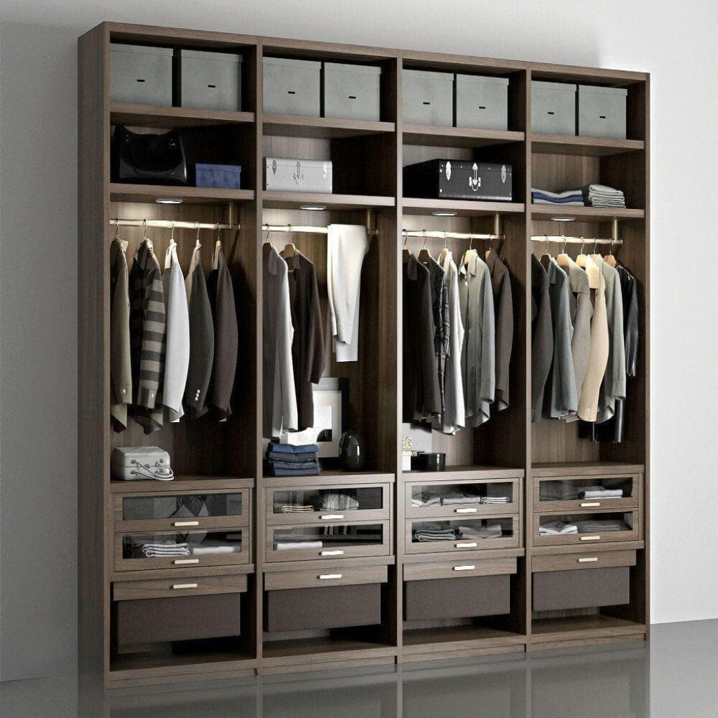 Tủ quần áo không cánh phong cách tối giản thanh lịch