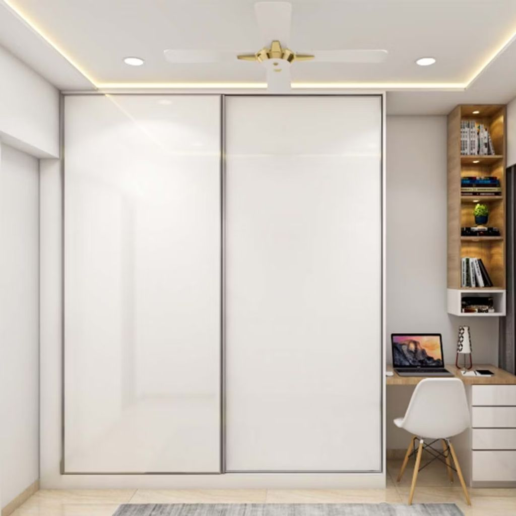 Tủ quần áo phủ acrylic cánh lùa tiết kiệm diện tích