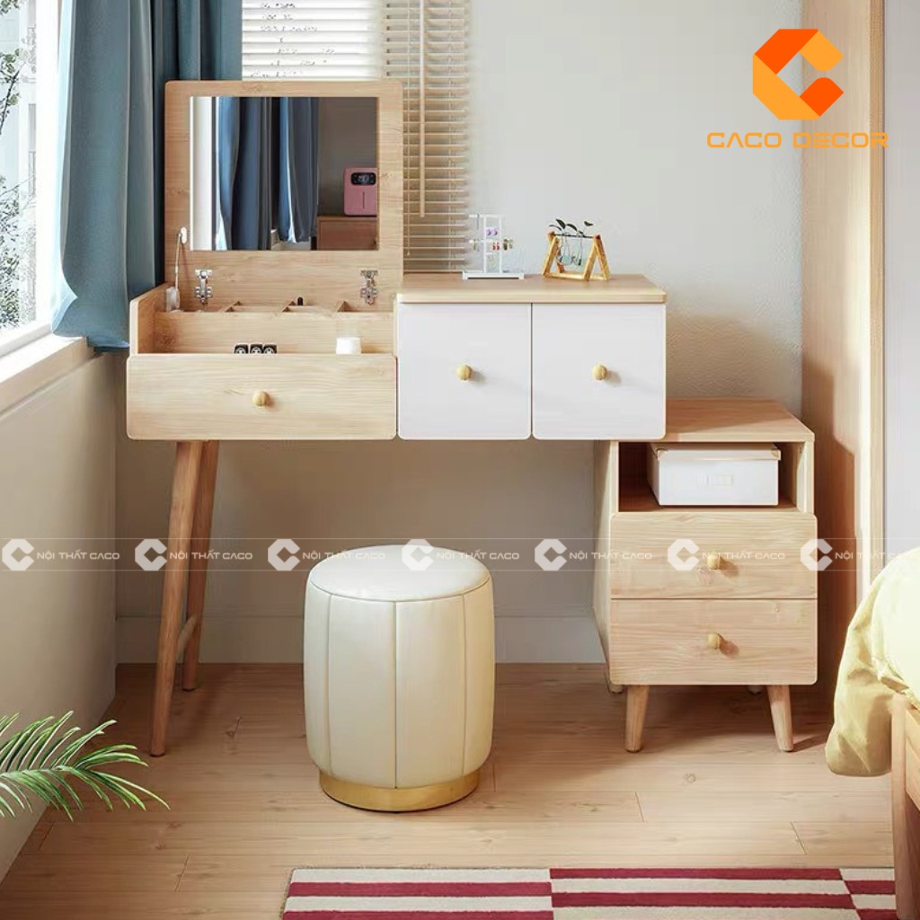 Mẫu bàn trang điểm gỗ mdf mã 06 tại cửa hàng CaCo