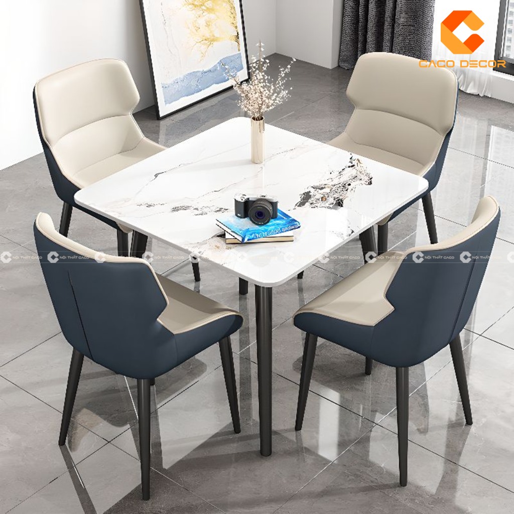 Bộ bàn ăn vuông cho gia đình 4 người