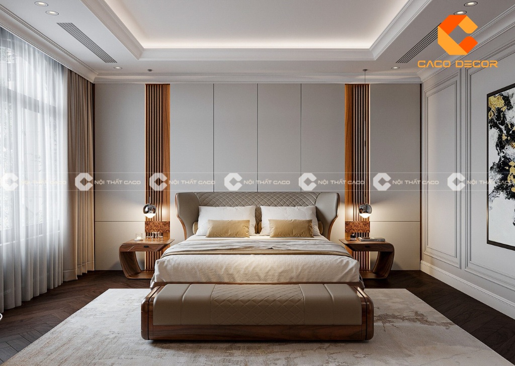 Mẫu 10 trong BST combo phòng ngủ gỗ tự nhiên tại CaCo