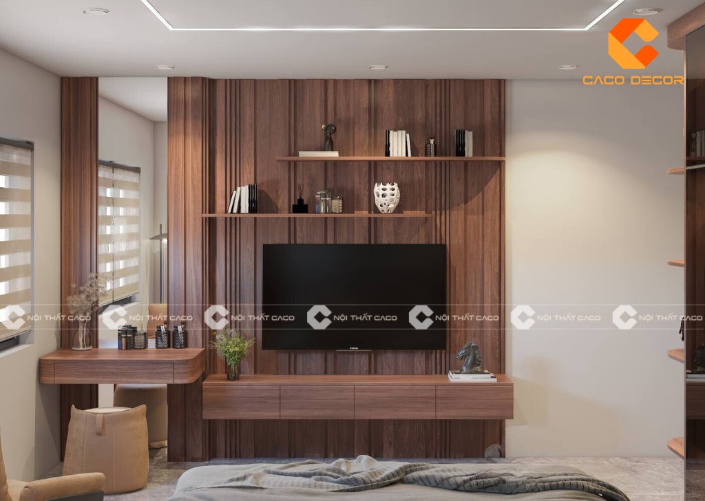 Bàn trang điểm treo tường kết hợp kệ tivi