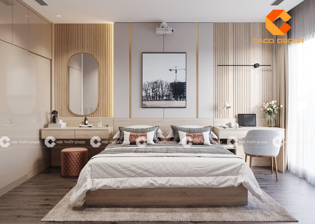 Mẫu thiết kế phòng ngủ sang trọng diện tích 20m2